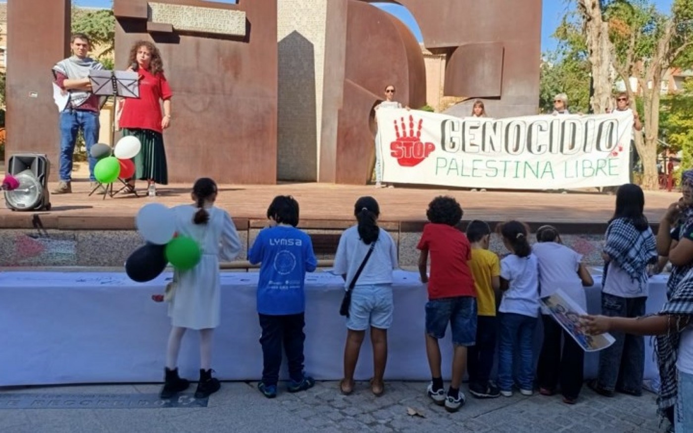 GALERÍA | Yecla acoge la primera de las movilizaciones propalestinas de hoy en la Región