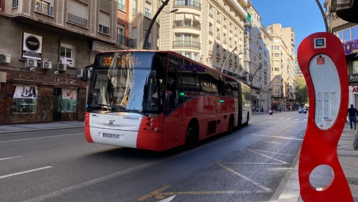  El transporte público de Murcia será gratuito del 1 de diciembre al 7 de enero