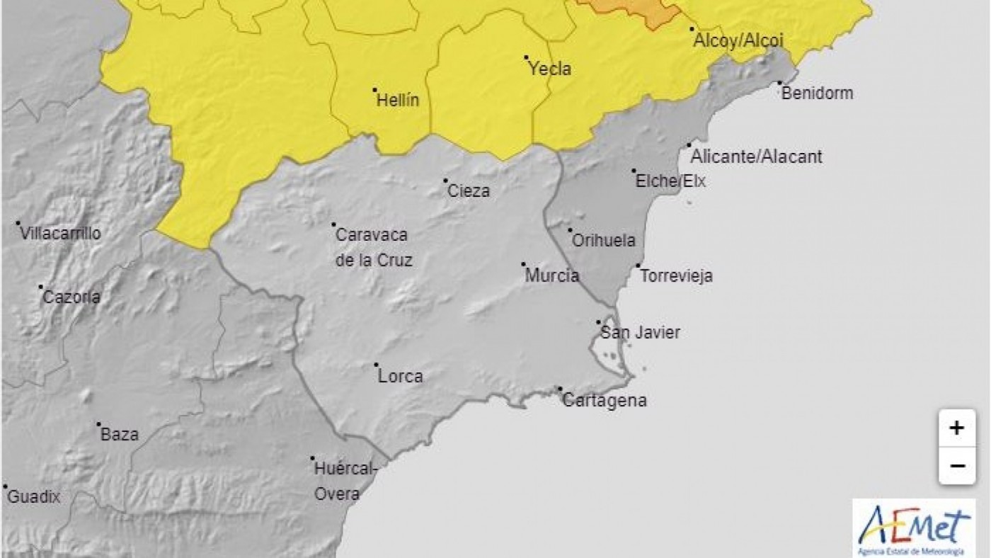 Aviso amarillo por tormentas este viernes en el Altiplano