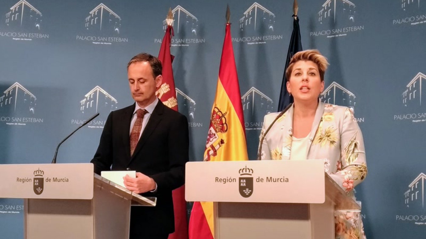 Noelia Arroyo y Javier Celdrán, en rueda de prensa