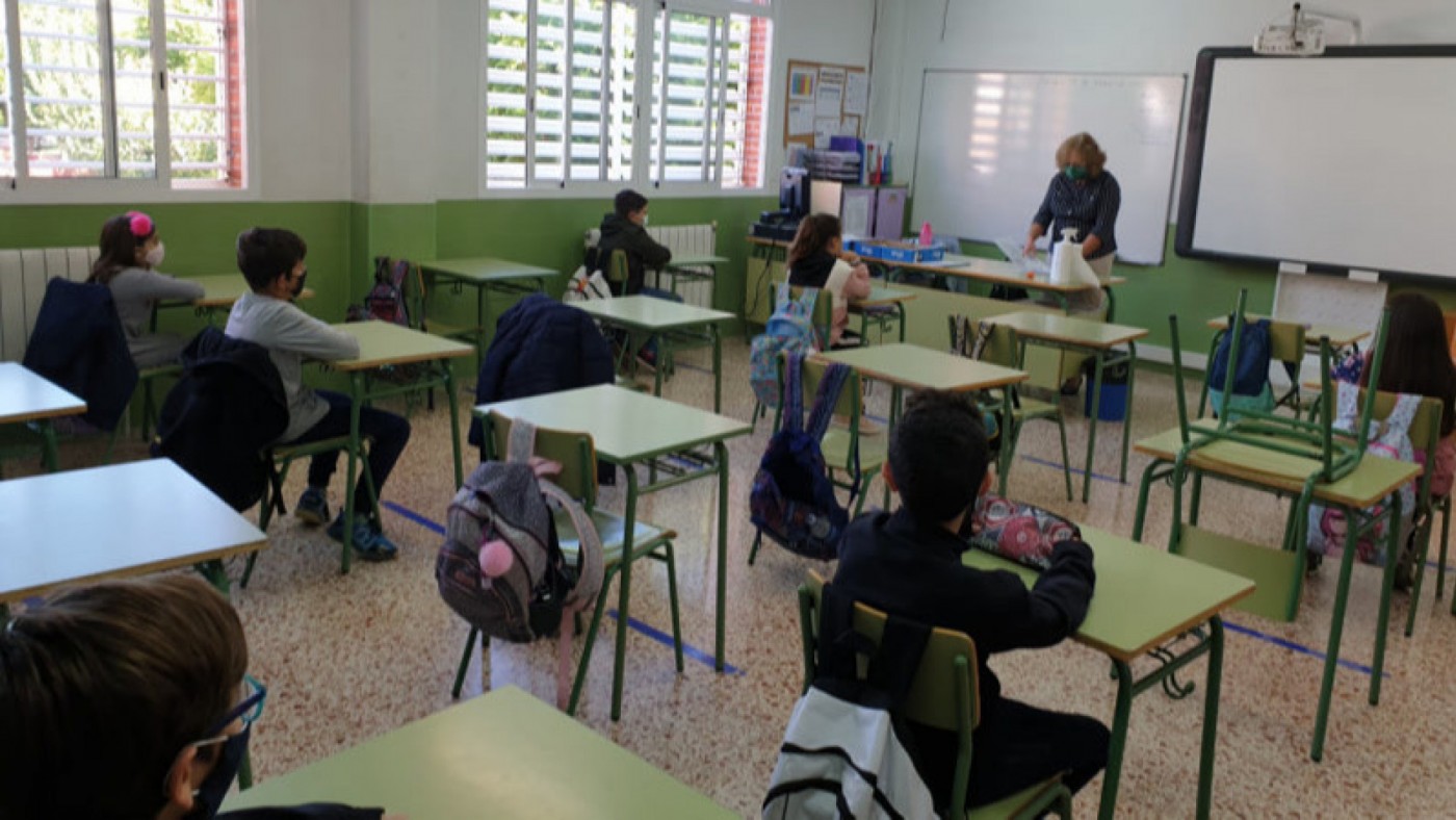 Alumnos en un centro educativo de Murcia. ORM
