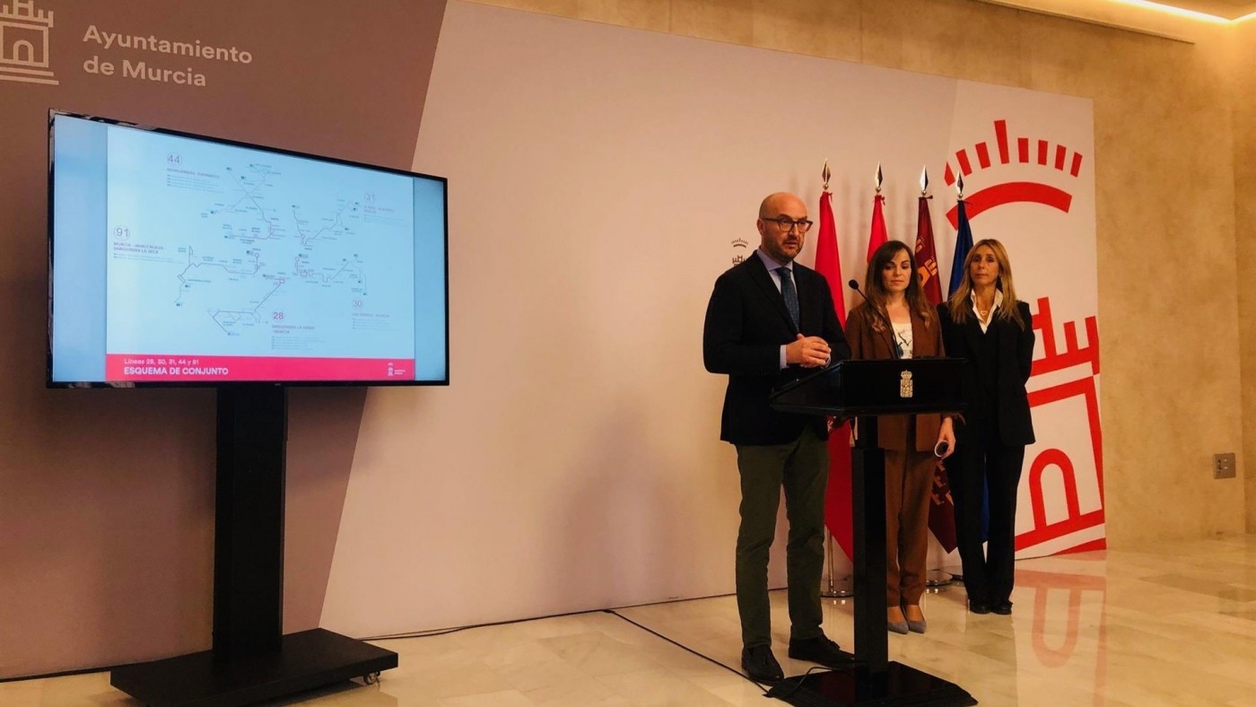 El Ayuntamiento de Murcia aumentará la frecuencia de cinco líneas de autobús en Murcia 