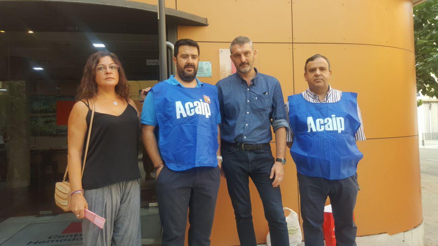 Urralburu en el acto celebrado hoy por el sindicato ACAIP