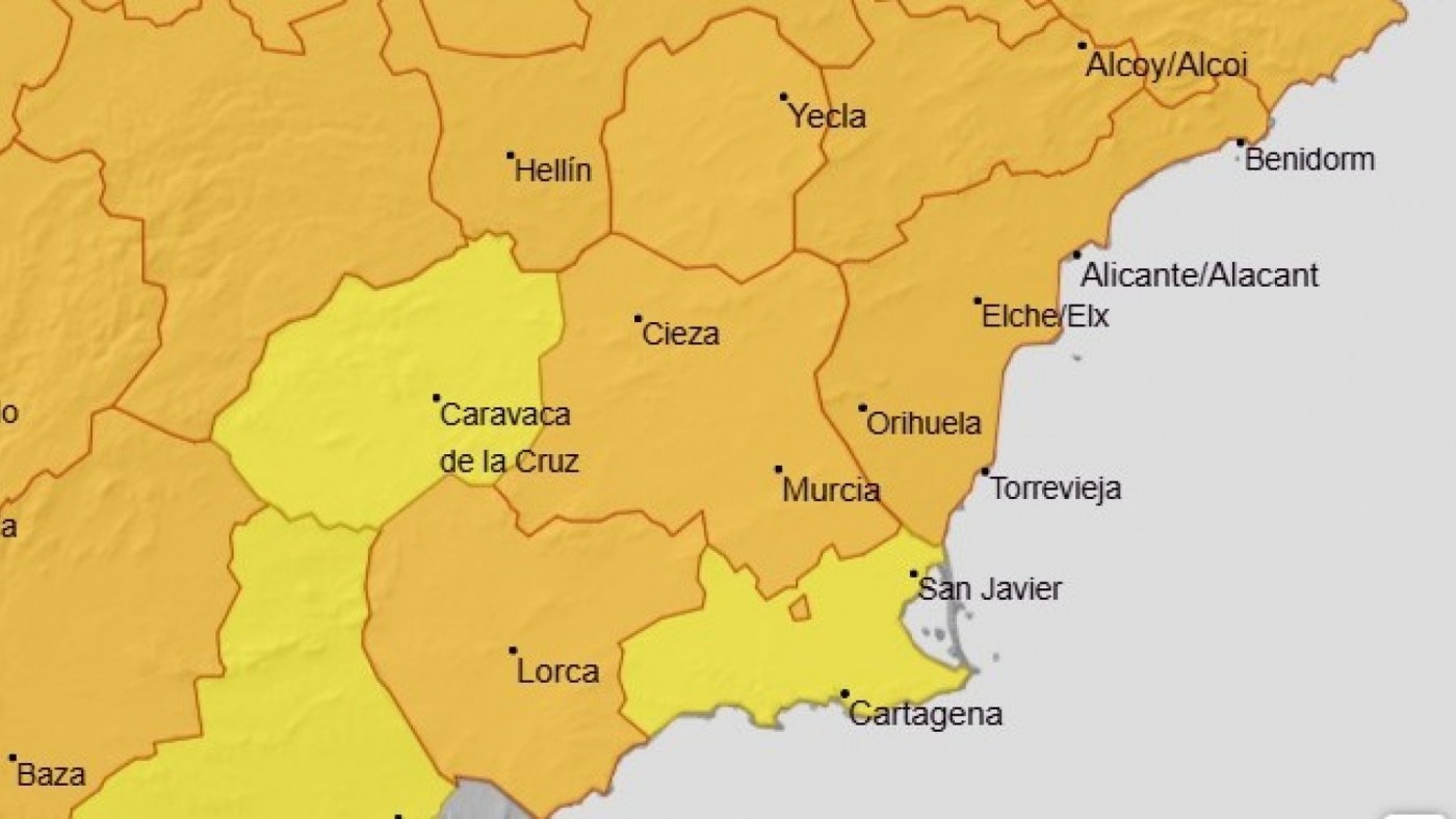Avisos por calor este sábado en toda la Región