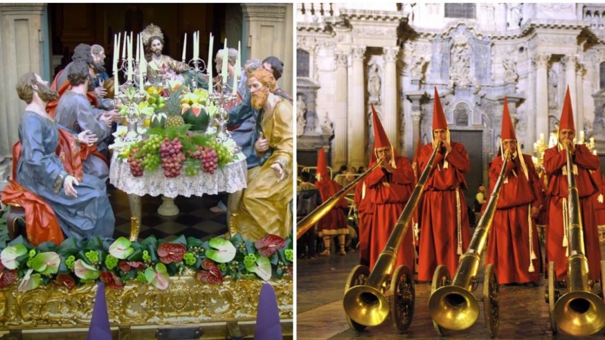 Nazarenos, fieles y devotos a la calle para recrearse en el arte de los desfiles pasionales de Murcia