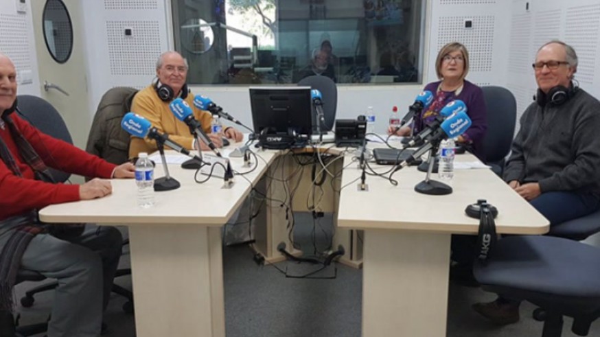Juan Cano Conesa, Miguel Ángel Díaz y Alfonso Rodríguez con Carmen Campos