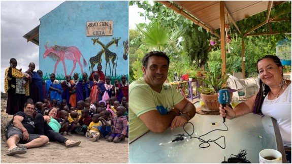 TARDE ABIERTA. Voluntarios ciezanos construyen un colegio en Tanzania