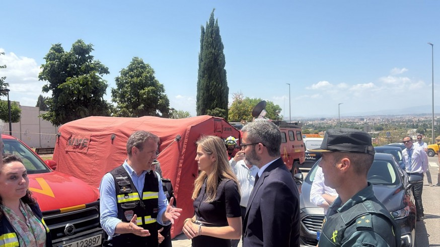 Aagesen se desplaza al puesto de mando avanzado del incendio de Los Garres ya en vías de ser controlado