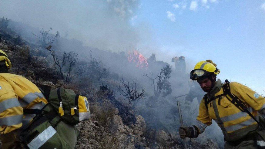 Incendio en El Carche en Jumilla 