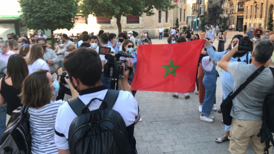 Protesta en Murcia el pasado fin de semana contra la muerte de Younes Bilal en Mazarrón