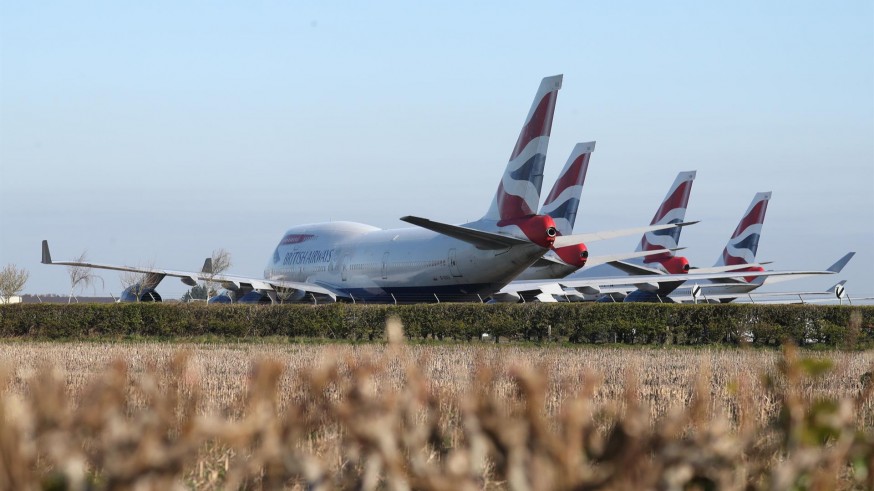 Aviones de British Airways en el Aeropuerto de Bournemouth -