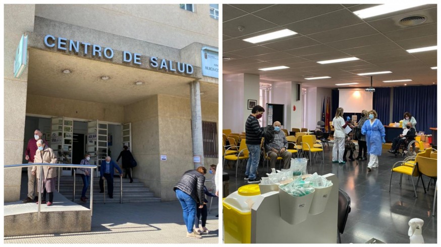 Vacunación contra la Covid de mayores en el centro de salud de San Andrés. ORM