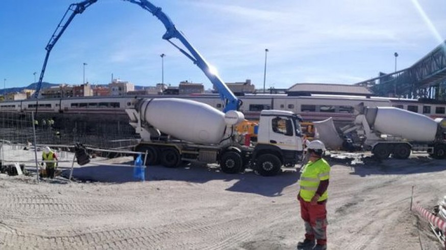 Obras de soterramiento del AVE en Murcia. Plataforma Prosoterramiento
