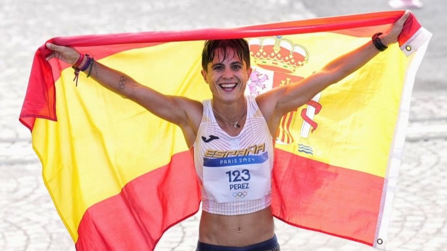 María Pérez gana la plata en los 20 kilómetros marcha y da a España la tercera medalla