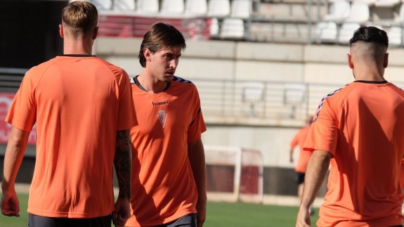 Chumbi reformuló su contrato tras el primer entrenamiento del curso. Foto: Real Murcia