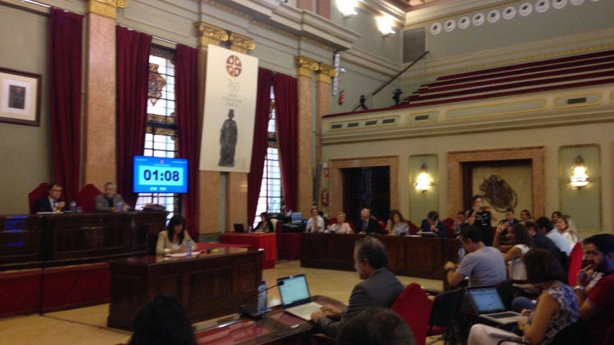 Pleno en el Ayuntamiento de Murcia