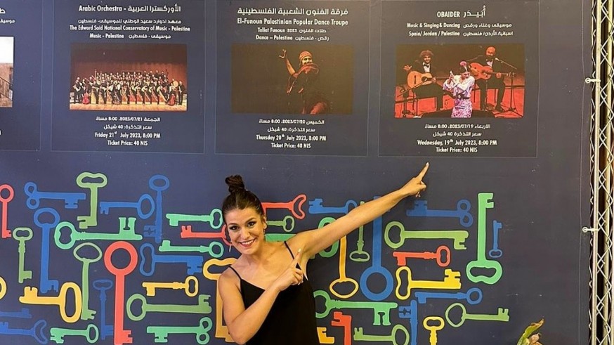 Hablamos con la bailaora lorquina Verónica Reverte, que ha participado con Obaider Band en el Festival Internacional de Palestina