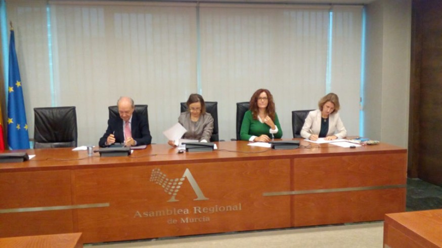 Moreno (1º por la izqda.) en la comisión especial de Pobreza