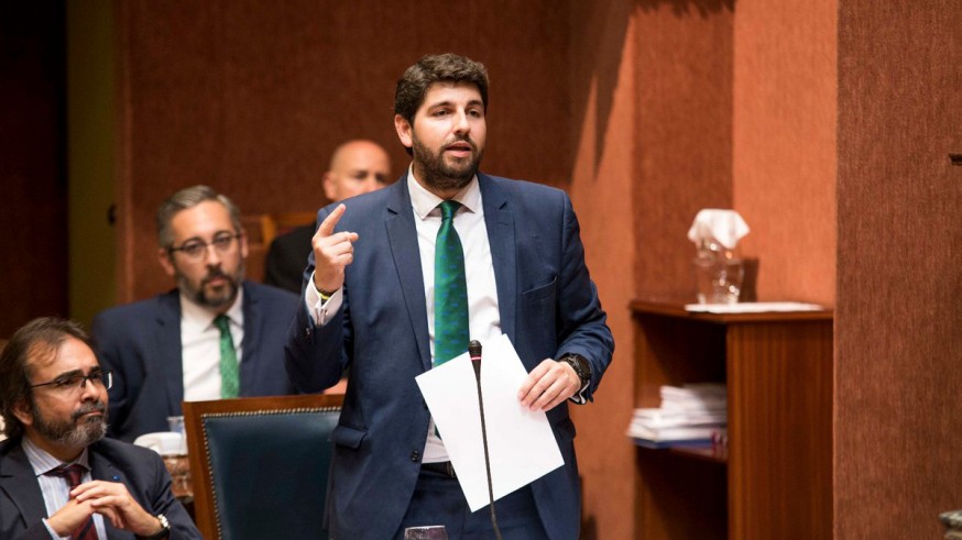 López Miras durante su intervención