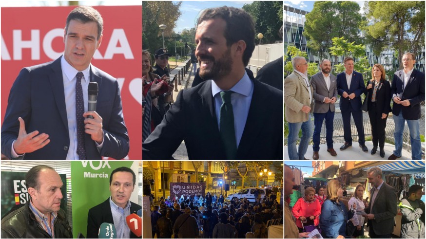 Campaña electoral de los candidatos de PSOE, PP, Cs, Vox, Unidas Podemos y Más País. ORM