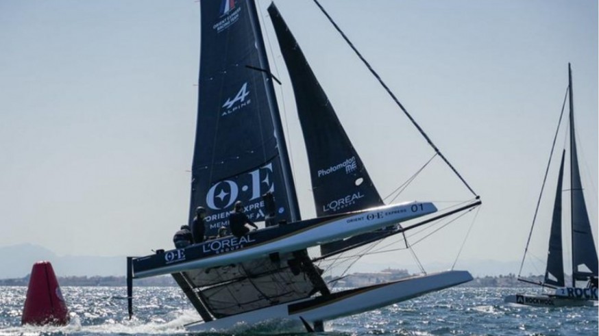 Los catamaranes vuelan por el Mar Menor esta semana en el Gran Premio Costa Cálida 