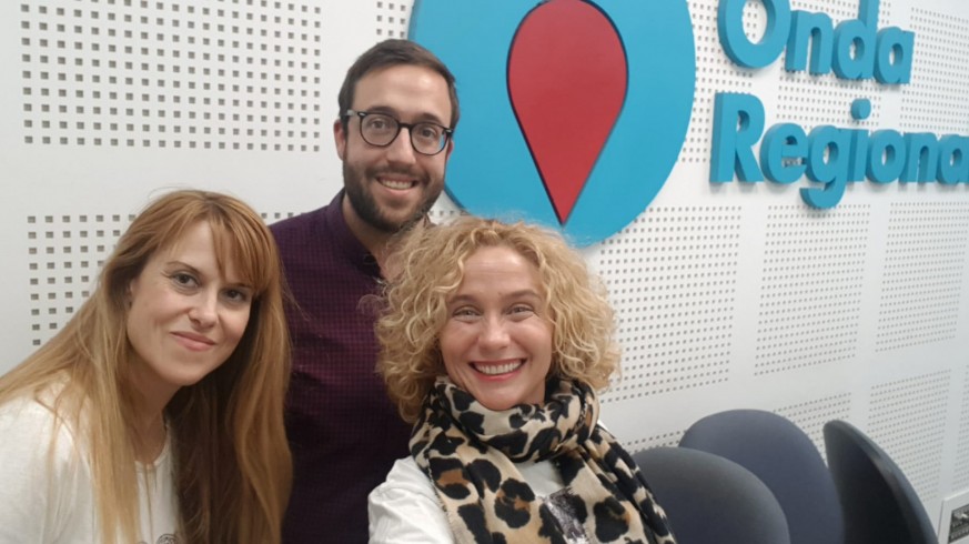 Miriam López, Jesús López y Lucía Hernández en el programa "Murcia Sabe"