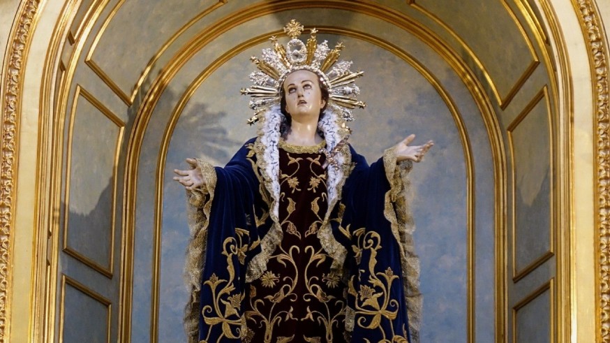 Fernández Labaña atribuye a Salzillo la autoría de la patrona de Águilas, la Virgen de los Dolores