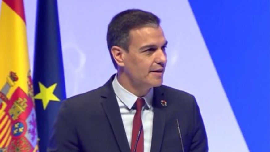 Pedro Sánchez durante la presentación del proyecto España 2050