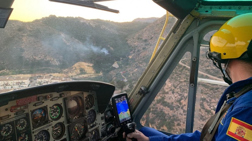Controlado el incendio en la "Atalaya " del Barrio de la Concepción en Cartagena