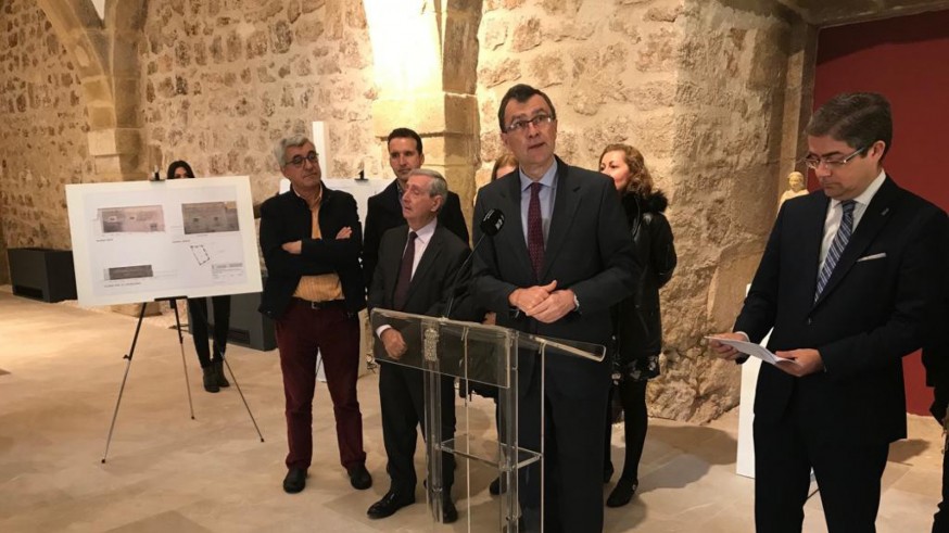 Ballesta esta mañana en la presentación de la nueva Sala Caballerizas