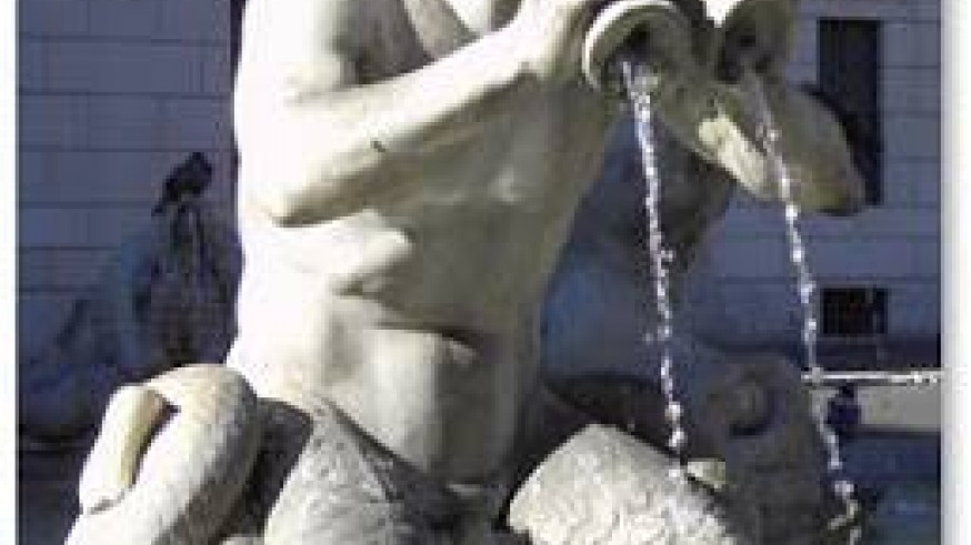 Tritón en una fuente romana diseñada por Bernini 