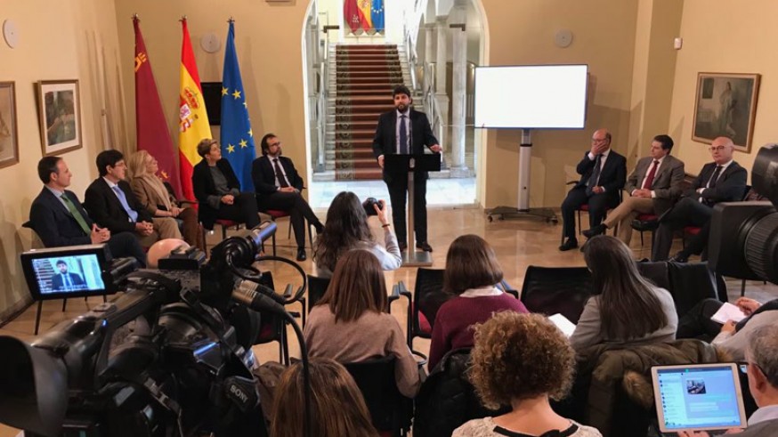 López Miras en el encuentro informativo tras el Consejo de Gobierno
