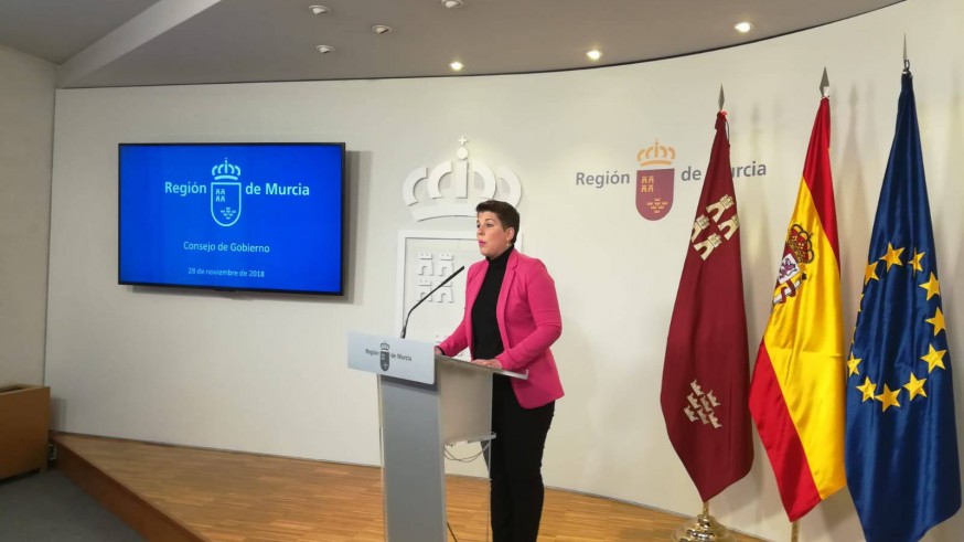 Noelia Arroyo contesta a las preguntas en la rueda de prensa posterior al Consejo de Gobierno
