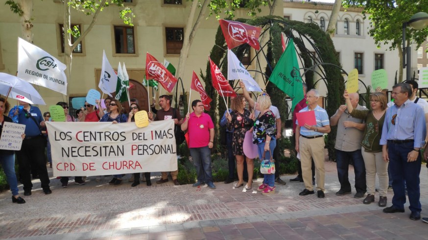 Protesta de los trabajadores del IMAS