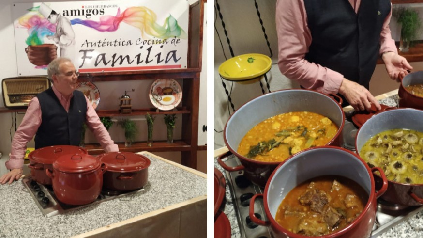 José María Alcaraz, propietario de 'Los Churrascos', presenta los platos de 'Cocina en Familia'