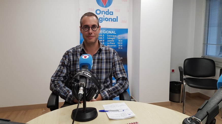 Andrés Montalbán en los estudios de ORM en Cartagena