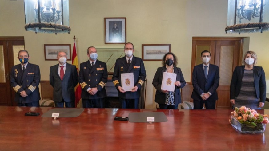 Firma del convenio entre la Autoridad Portuaria de Cartagena y el Ministerio de Defensa. ORM 