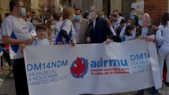 Momento de la marcha por las calles de Murcia. Juan López
