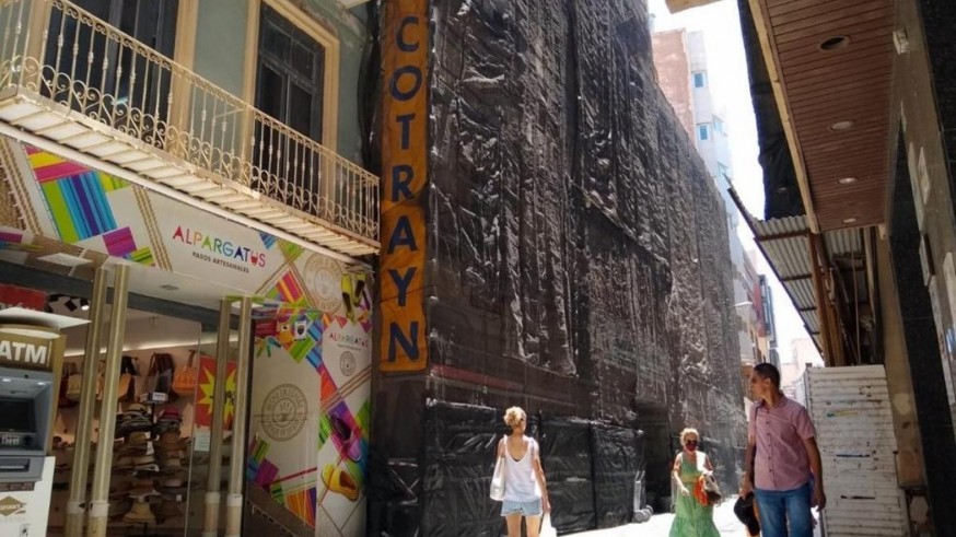 Comienzan las obras de reparación de la fachada de la Iglesia de Santo Domingo, en Cartagena