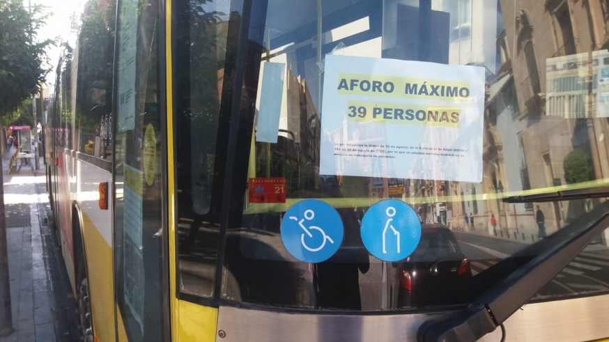 Autobús en el municipio de Murcia