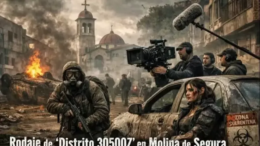 Nos asomamos en Molina de Segura al rodaje del episodio piloto de la serie "Distrito 30500Z"