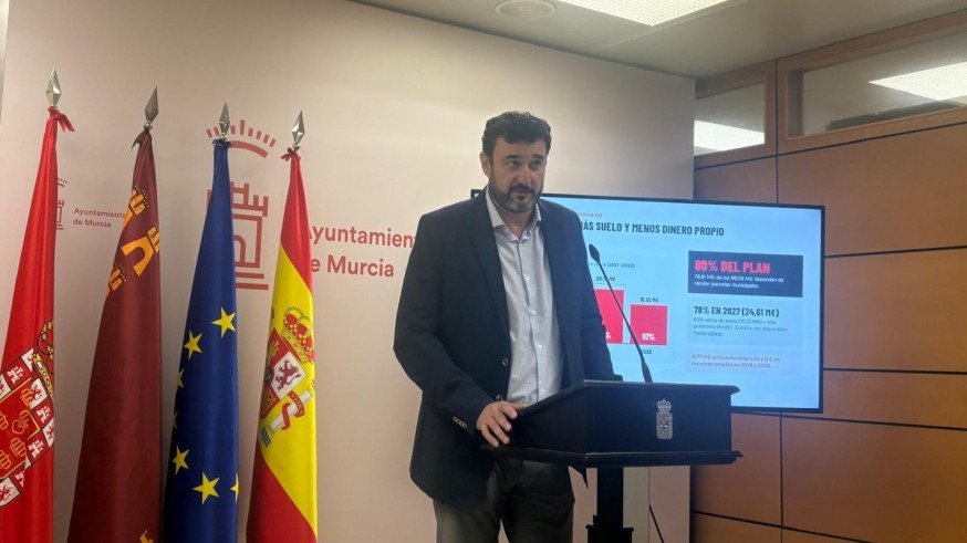 El PSOE denuncia que el presupuesto del municipio de Murcia fía la inversión a la venta de suelo