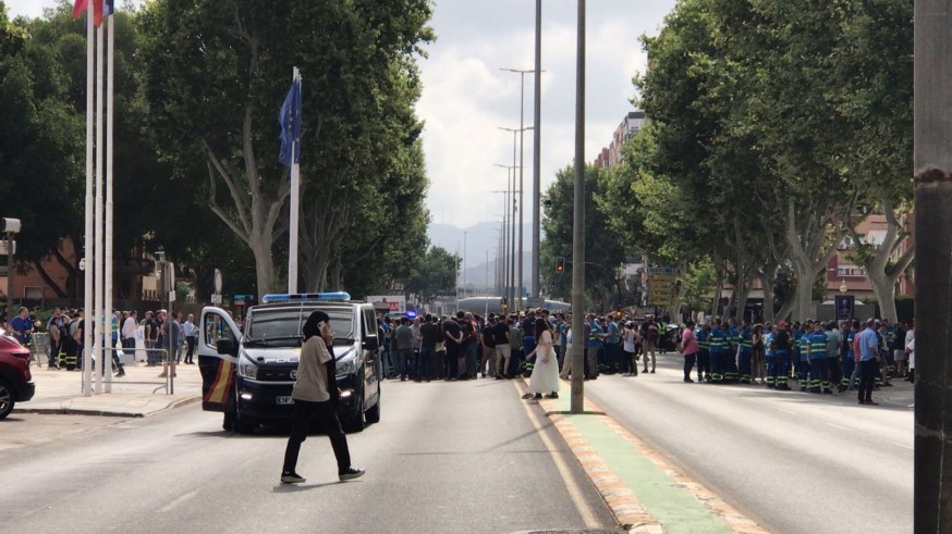  Protesta de los trabajadores de Navantia en la Asamblea Regional
