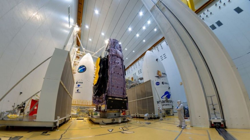 Telescopio Webb preparado para el lanzamiento. NASA