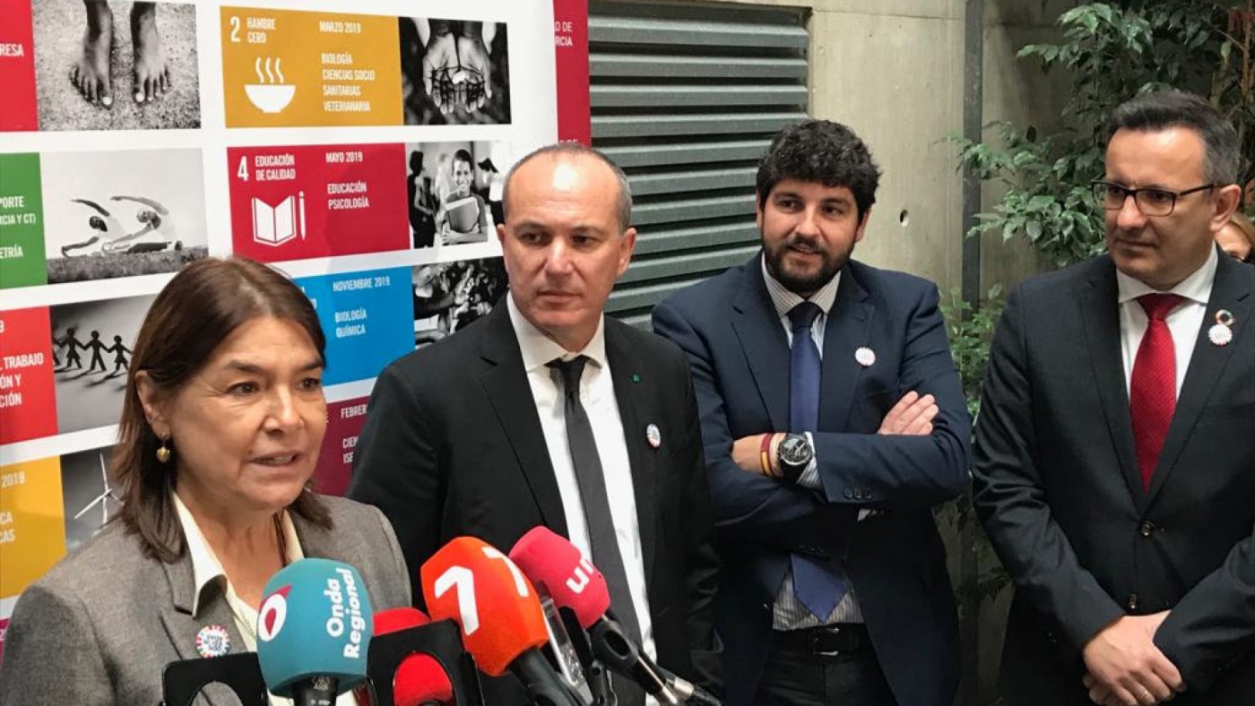 Belén Crespo, comisionada del Gobierno español para la Agenda 2030, atiende a los medios