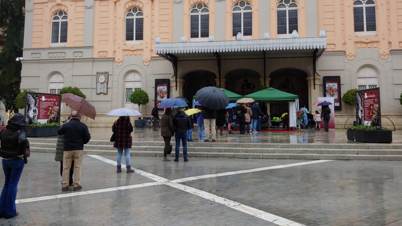 Vacunas sin cita en la Plaza Julián Romea de Murcia
