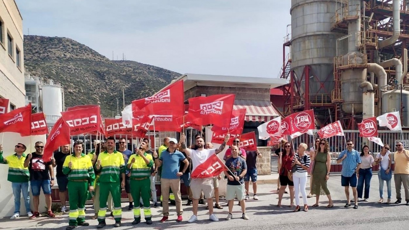 Comienza una huelga de tres días en Fertiberia en Cartagena 