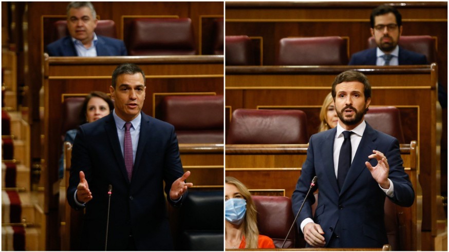 Sánchez y Casado en la sesión de control