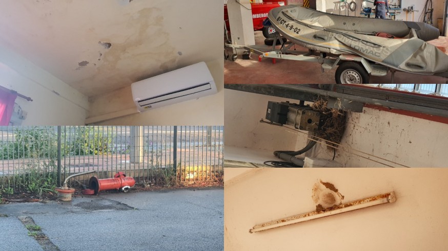 Los bomberos denuncian el estado de las instalaciones de Los Alcázares