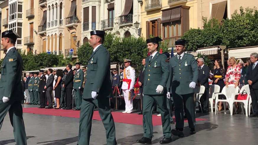 Acto de la Guardia Civil en la Plaza Belluga de Murcia